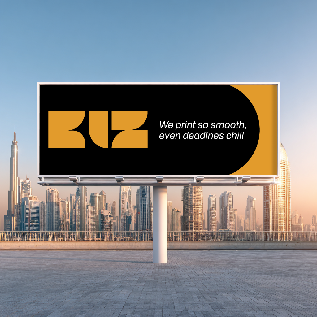 BizPrint billboard - We print so smooth, even deadlines chill